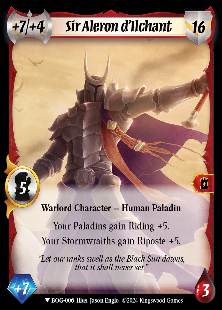 Sir Aleron d'Ilchant (Extended Art) [Box of Greed]