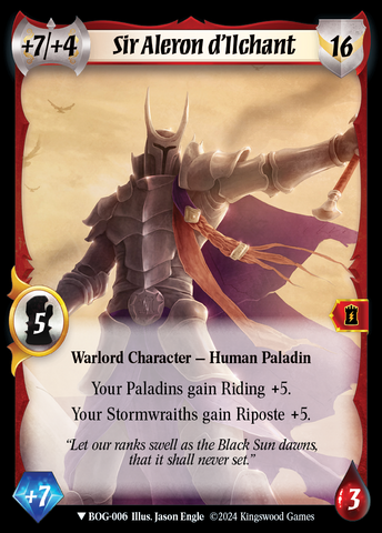 Sir Aleron d'Ilchant (Extended Art) [Box of Greed]