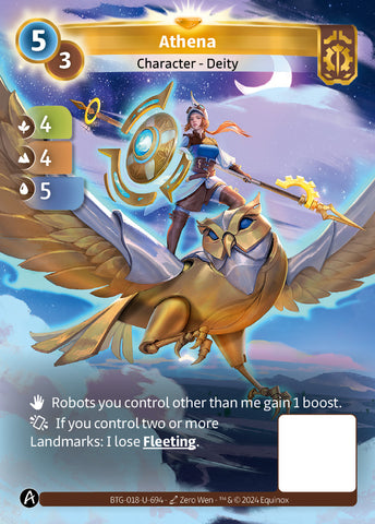 Athena (BTG-018-U-694) (DIGITAL) (KS ALT ART) (UNIQUE) (FOIL)