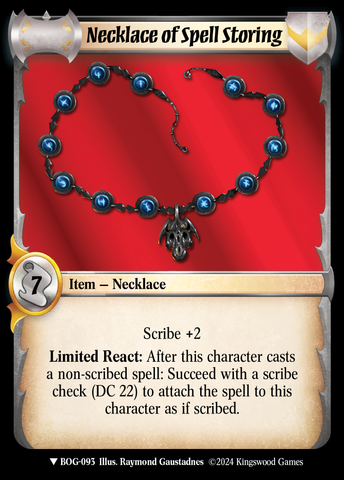 Necklace of Spell Storing [Box of Greed]