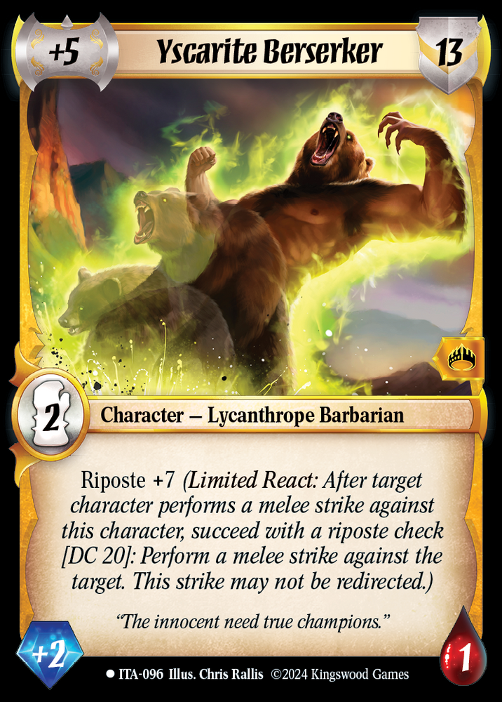 Yscarite Berserker [Into the Accordlands]