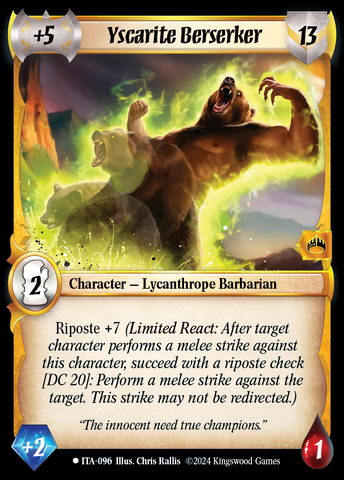 Yscarite Berserker [Into the Accordlands]