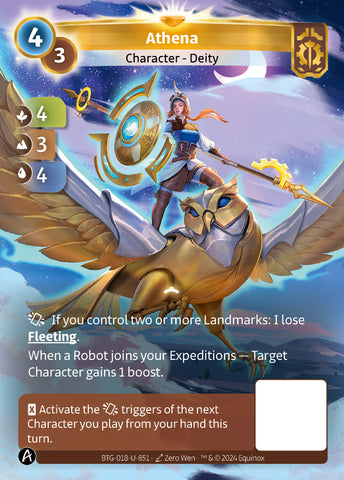 Athena (BTG-018-U-851) (DIGITAL) (KS ALT ART) (UNIQUE) (FOIL)