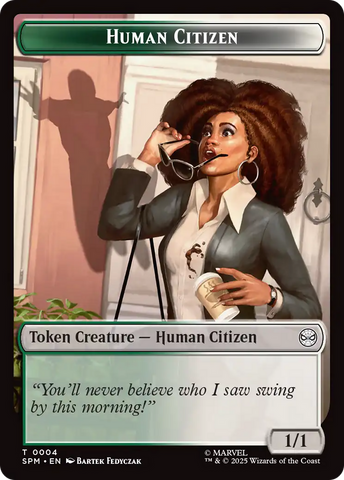 Copy // Human Citizen Double-Sided Token [Marvel's Spider-Man Tokens]
