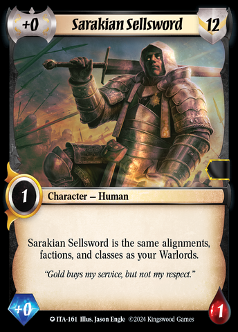 Sarakian Sellsword [Into the Accordlands]