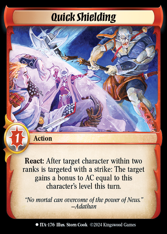 Quick Shielding [Into the Accordlands]