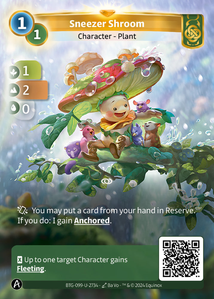 Sneezer Shroom (BTG-099-U-2734) (PHYSICAL) (KS ALT ART) (UNIQUE) (FOIL)