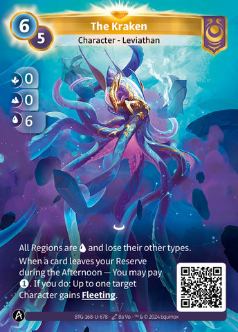 The Kraken (BTG-168-U-678) (PHYSICAL) (KS ALT ART) (UNIQUE) (FOIL)