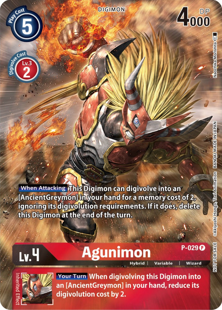 Agunimon [P-029] (2nd Anniversary Frontier Card) [Promotional Cards]