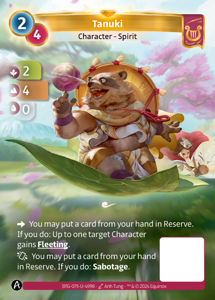 Tanuki (BTG-075-U-4998) (PHYSICAL) (KS ALT ART) (UNIQUE) (FOIL)