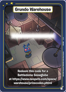 Grundo Warehouse (Battledome Snowglobe) [Defenders of Neopia]