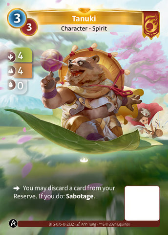 Tanuki (BTG-075-U-2332) (DIGITAL) (KS ALT ART) (UNIQUE) (FOIL)