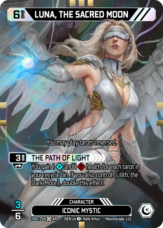Luna, the Sacred Moon (268/255) (Full Art) (Art Rare) [Genesis Unlimited]