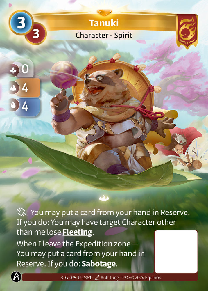 Tanuki (BTG-075-U-2361) (DIGITAL) (KS ALT ART) (UNIQUE) (FOIL)