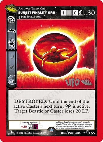 Sunset Finality Orb [Cryptid Nation: UFO First Edition Spoiler Pack]