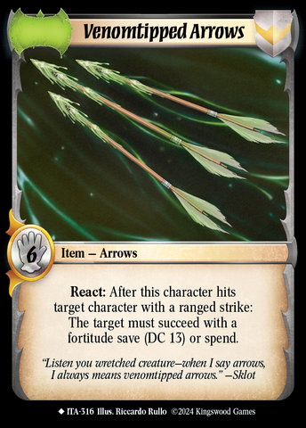 Venomtipped Arrows [Into the Accordlands]