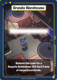 Grundo Warehouse (Neopets Battledome TCG Card Frame) [Champions of Meridell]