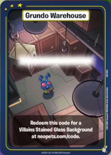 Grundo Warehouse (Villains Stained Glass Background) [Champions of Meridell]