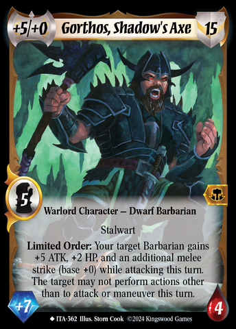 Gorthos, Shadow's Axe (Extended Art) [Into the Accordlands]
