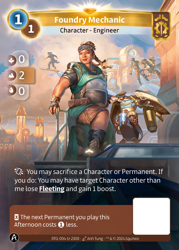 Foundry Mechanic (BTG-004-U-2308) (PHYSICAL) (KS ALT ART) (UNIQUE) (FOIL)