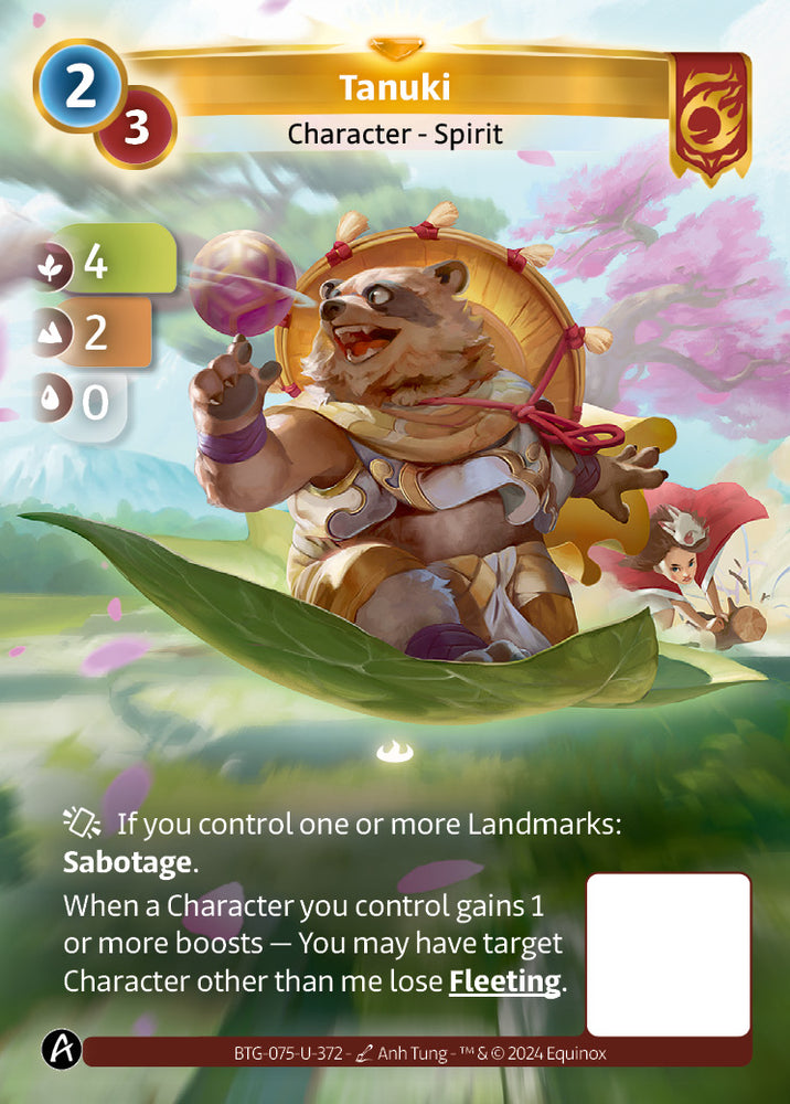 Tanuki (BTG-075-U-372) (PHYSICAL) (KS ALT ART) (UNIQUE) (FOIL)