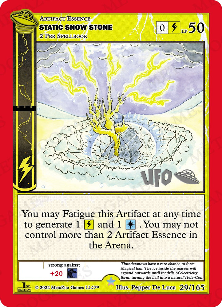Static Snow Stone [Cryptid Nation: UFO First Edition Spoiler Pack]