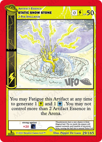 Static Snow Stone [Cryptid Nation: UFO First Edition Spoiler Pack]
