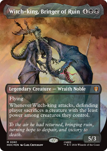 Witch-king, Bringer of Ruin (Borderless) (Surge Foil) [The Hobbit: Eternal-Legal]