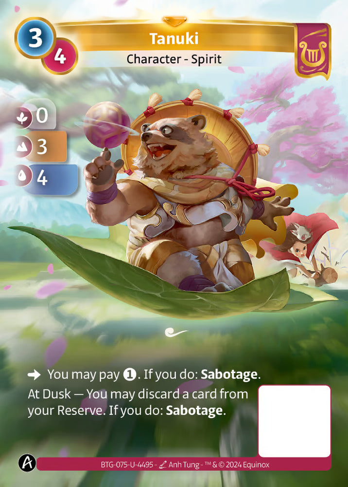 Tanuki (BTG-075-U-4495) (PHYSICAL) (KS ALT ART) (UNIQUE) (FOIL)