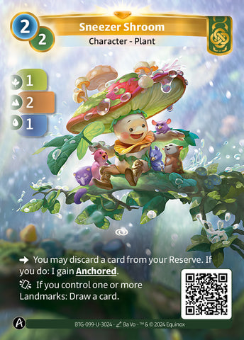 Sneezer Shroom (BTG-099-U-3024) (DIGITAL) (KS ALT ART) (UNIQUE) (FOIL)