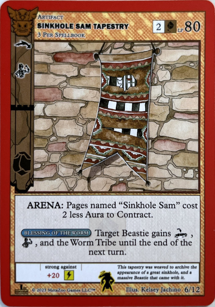 Sinkhole Sam Tapestry [Native: First Edition Release Event Deck]