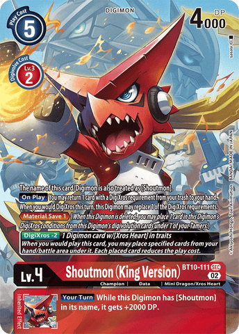 Shoutmon (King Version) [BT10-111] (Alternate Art) [Xros Encounter]