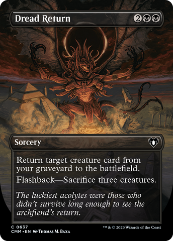 Dread Return (Borderless Alternate Art) [Commander Masters]