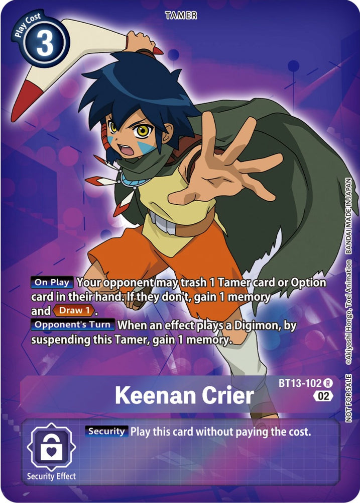 Keenan Crier [BT13-102] (Box Topper) [Versus Royal Knights Booster]