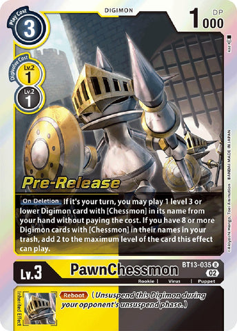 PawnChessmon [BT13-035] [Versus Royal Knights Booster Pre-Release Cards]