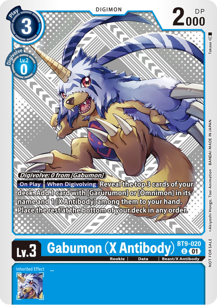 Gabumon (X Antibody) [BT9-020] (Starter Deck 15 & 16 Pre-Release) [X Record]