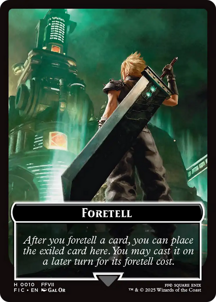Foretell // Treasure Double-Sided Token [FINAL FANTASY Commander Tokens]