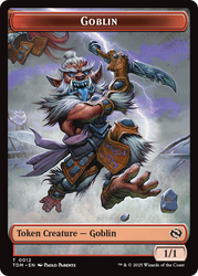 Goblin // Warrior Double-Sided Token [Tarkir: Dragonstorm Tokens]
