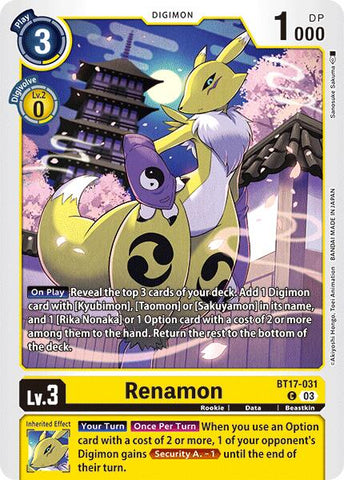 Renamon [BT17-031] [Secret Crisis]