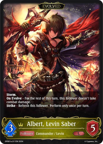 Albert, Levin Saber (Evolved) (GFB01a-011EN) [Guide to Glory]