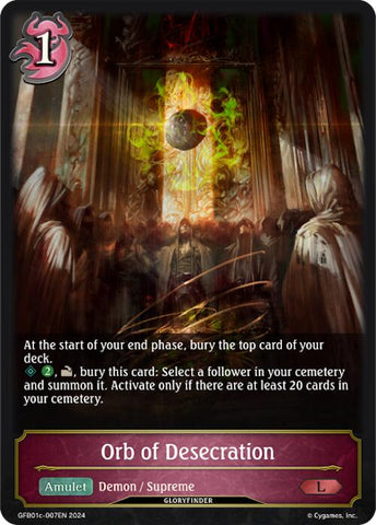Orb of Desecration (GFB01c-007EN) [Guide to Glory]