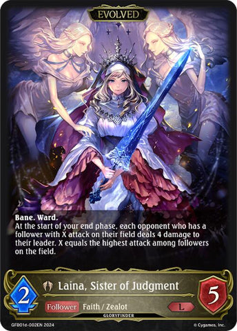 Laina, Sister of Judgment (Evolved) (GFB01d-002EN) [Guide to Glory]