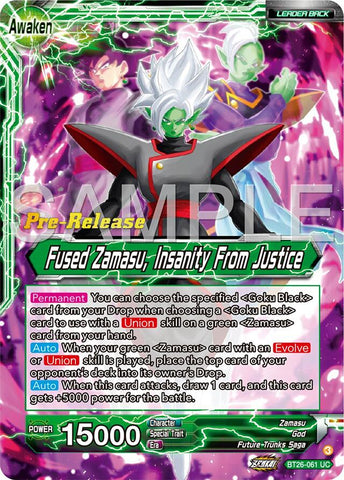 Zamasu // Fused Zamasu, Insanity From Justice (BT26-061) [Ultimate Advent Prerelease Promos]