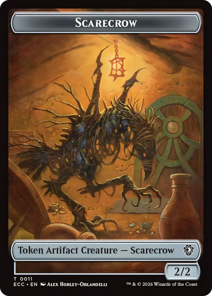 Saproling // Scarecrow Double-Sided Token [Lorwyn Eclipsed Tokens]