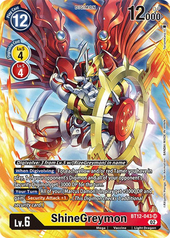 ShineGreymon [BT12-043] (Alternate Art) [Across Time]