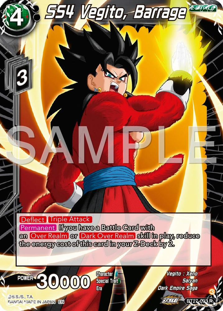 SS4 Vegito, Barrage (BT27-093) [History of Z]