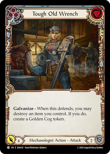 Tough Old Wrench (Blue) [SEA035] (High Seas)  Rainbow Foil