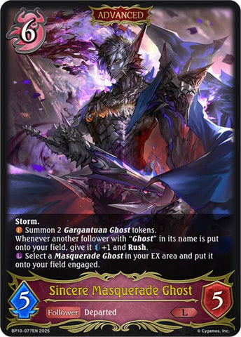 Sincere Masquerade Ghost (BP10-077EN) [Gods of the Arcana]