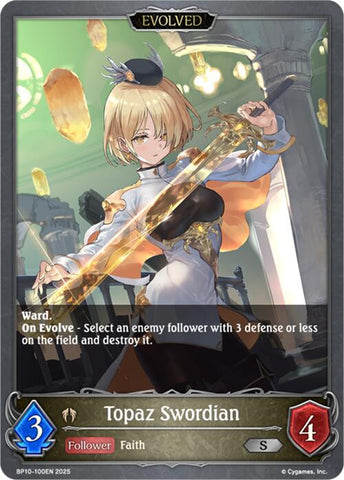 Topaz Swordian (Evolved) (BP10-100EN) [Gods of the Arcana]