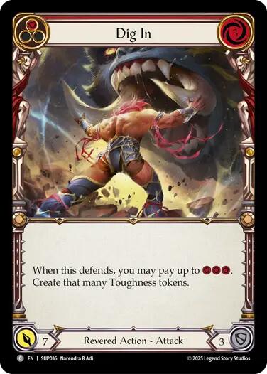 Dig In (Red) [SUP036] (Super Slam)  Rainbow Foil